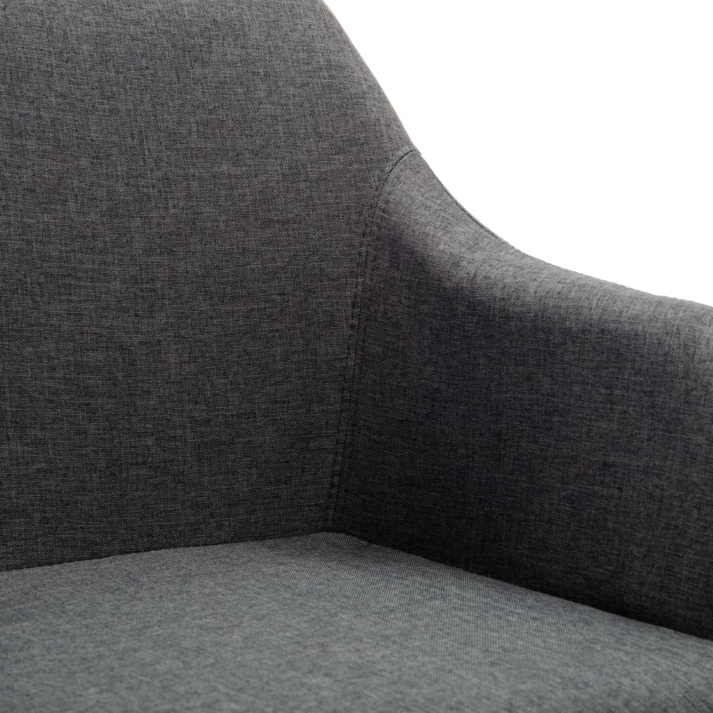 Καρέκλες Τραπεζαρίας Περιστρεφόμενες 4 τεμ Σκ. Γκρι Υφασμάτινες - Pakobazaar