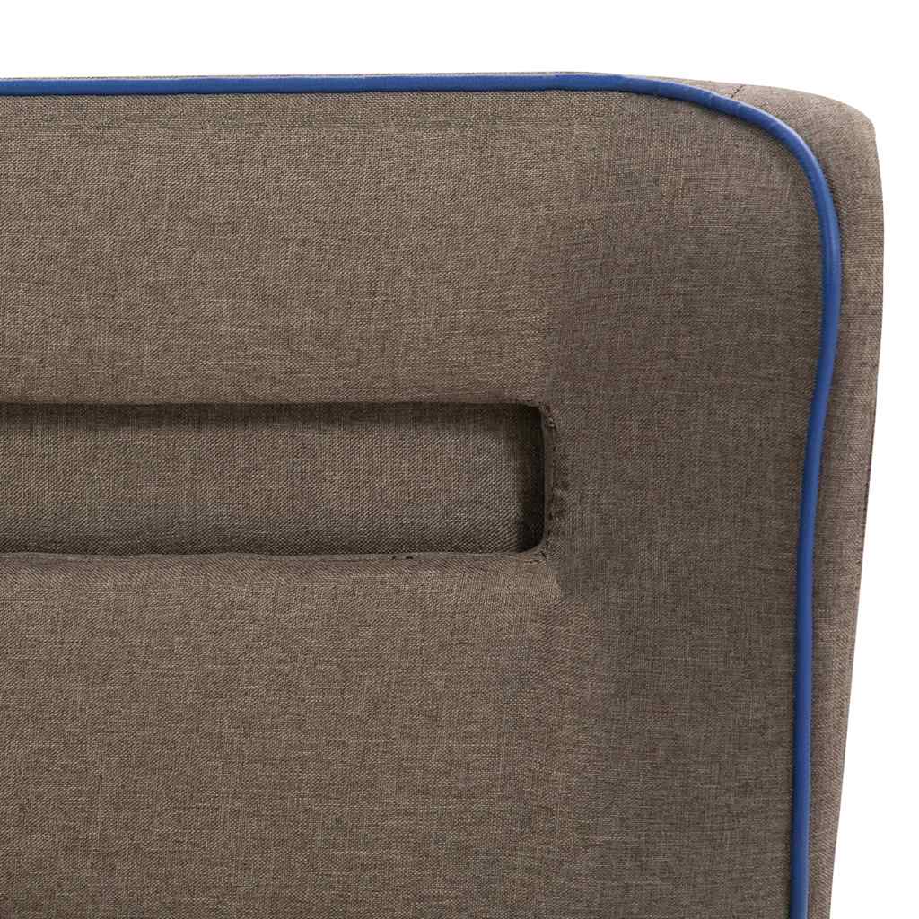 Κρεβάτι με LED Χρώμα Taupe 180 x 200 εκ. Υφασμάτινο με Στρώμα