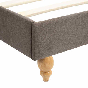 Κρεβάτι με LED Χρώμα Taupe 180 x 200 εκ. Υφασμάτινο με Στρώμα