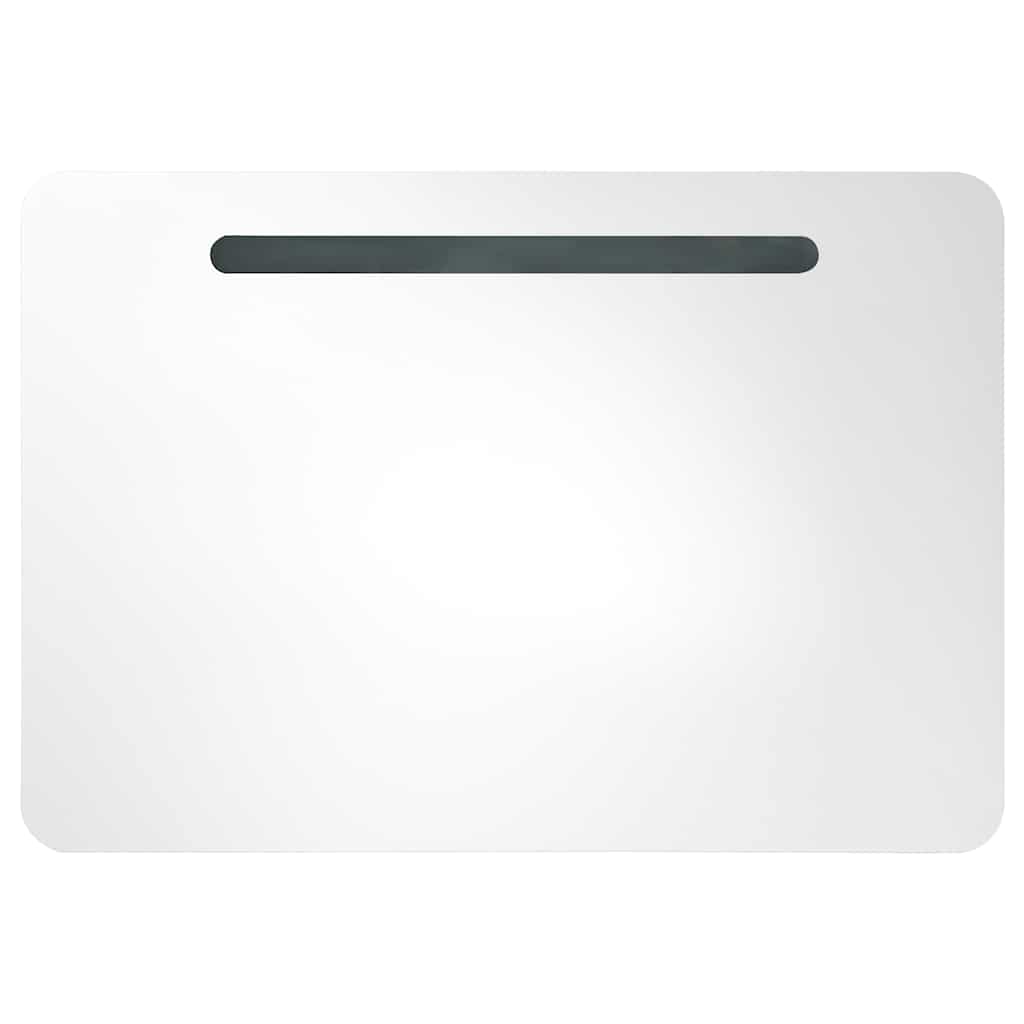 Ντουλάπι Μπάνιου με Καθρέφτη και Φωτισμό LED 80 x 9,5 x 55 εκ. - PAKOBAZAAR