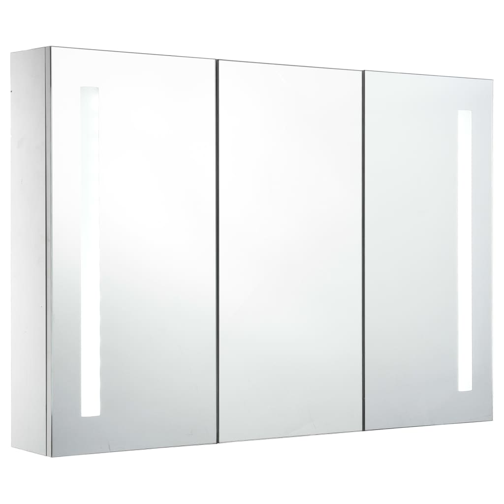 Ντουλάπι Μπάνιου με Καθρέφτη και Φωτισμό LED 89 x 14 x 62 εκ.