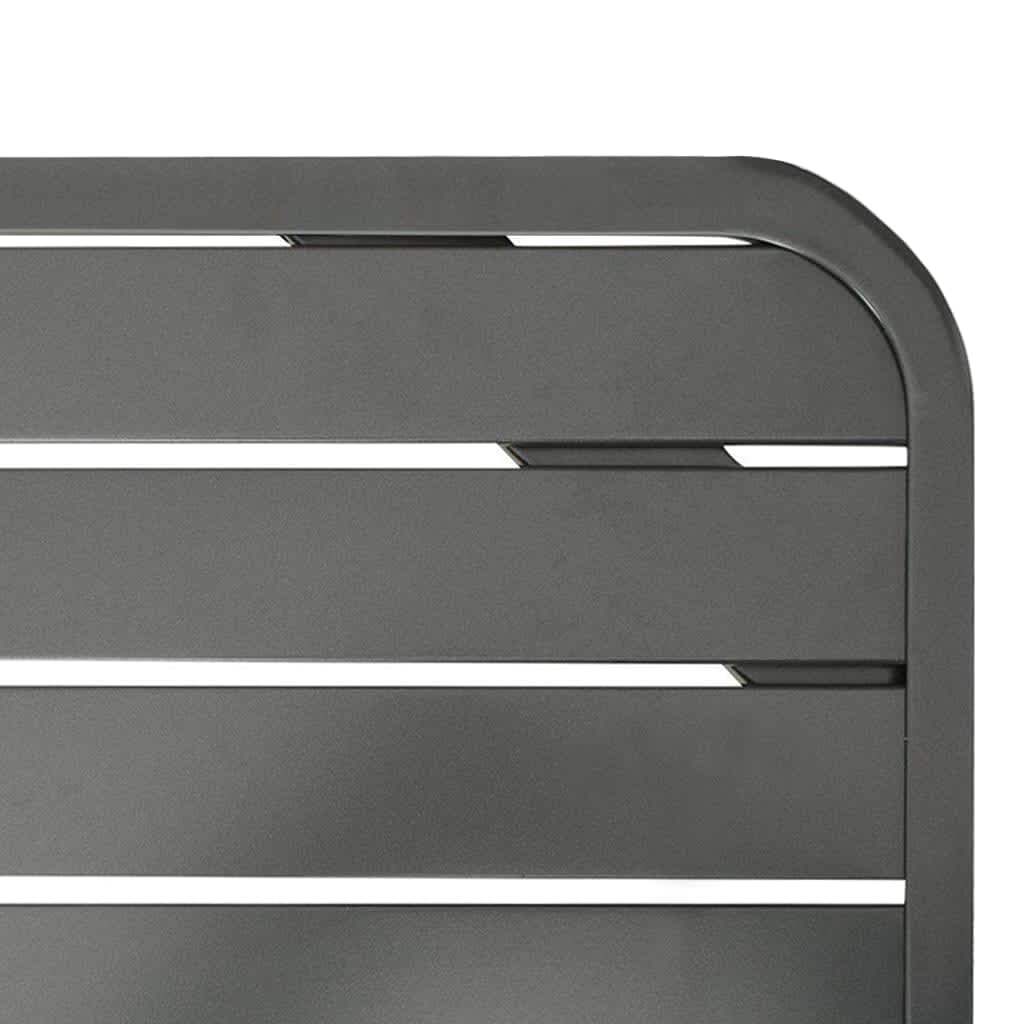 Σετ Τραπεζαρίας Εξωτερικού Χώρου 9 τεμ. Σκούρο Γκρι Ατσάλινο