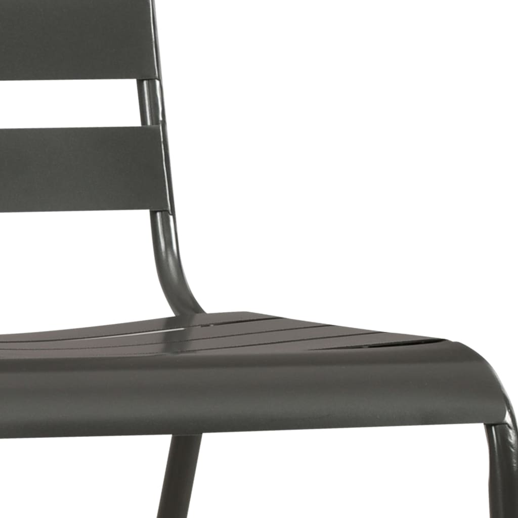 Σετ Τραπεζαρίας Εξωτερικού Χώρου 9 τεμ. Σκούρο Γκρι Ατσάλινο