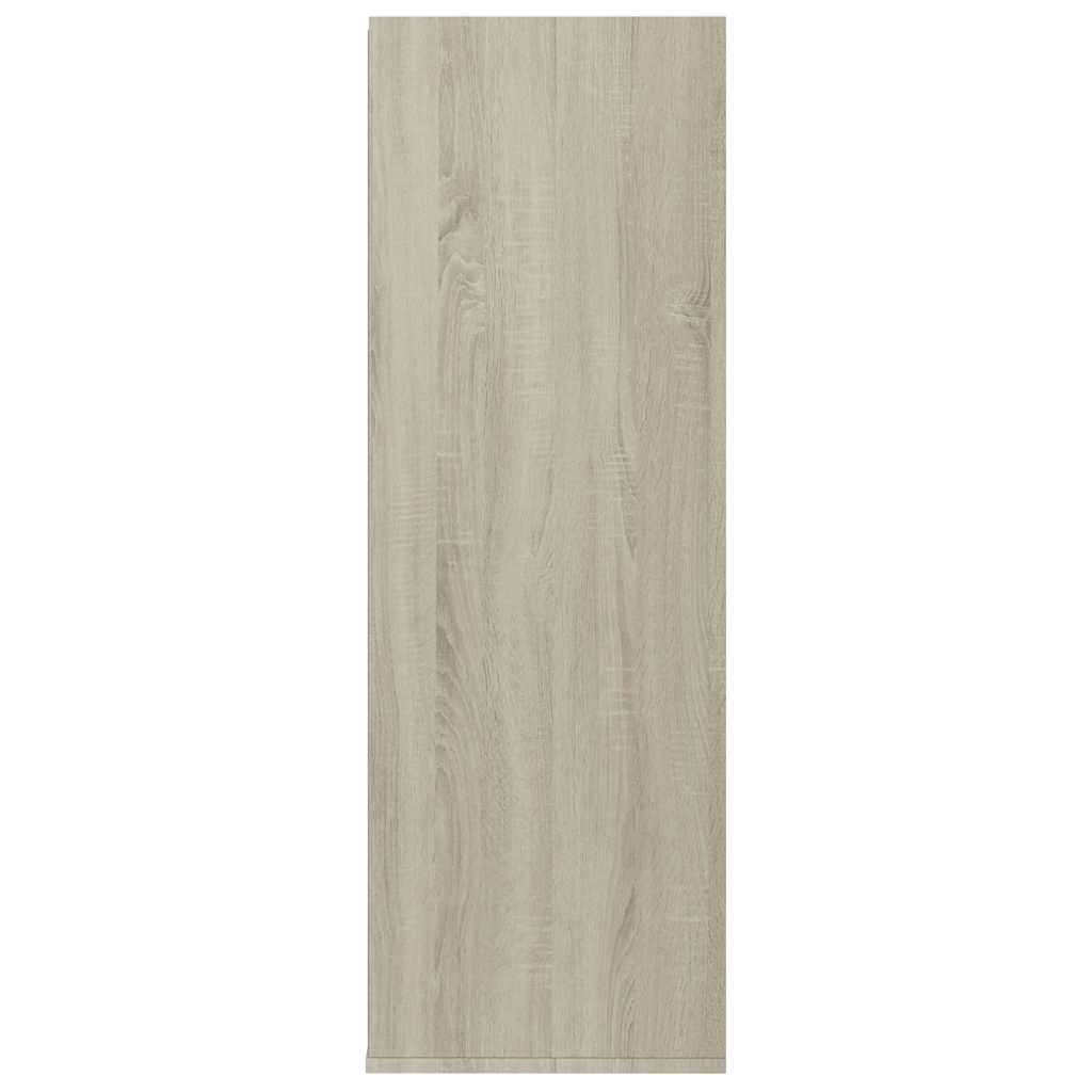 Συρταριέρα Λευκή/Sonoma Δρυς 54x34x100,5 εκ. Επεξεργασμένο Ξύλο