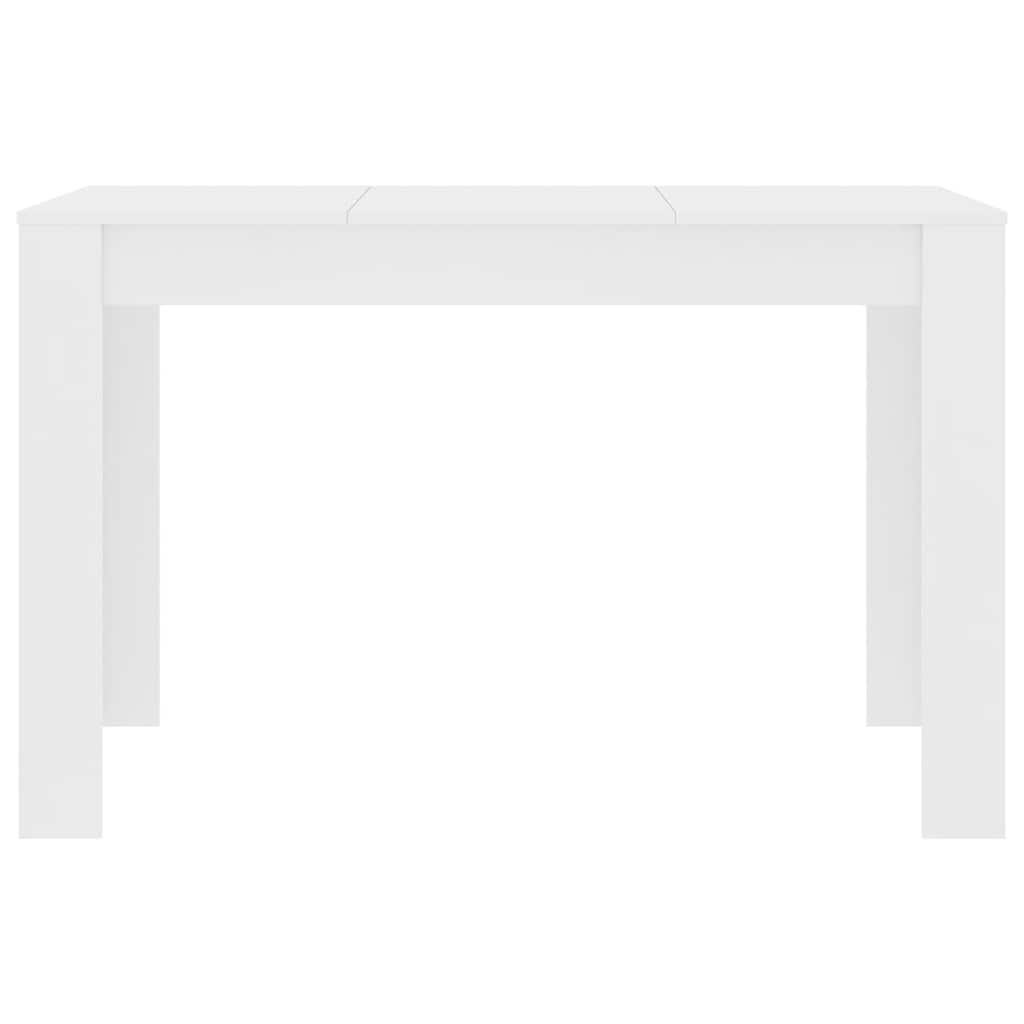 Τραπεζαρία Λευκή 120 x 60 x 76 εκ. από Επεξ. Ξύλο
