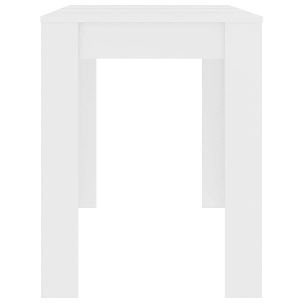 Τραπεζαρία Λευκή 120 x 60 x 76 εκ. από Επεξ. Ξύλο