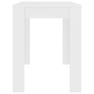 Τραπεζαρία Λευκή 120 x 60 x 76 εκ. από Επεξ. Ξύλο