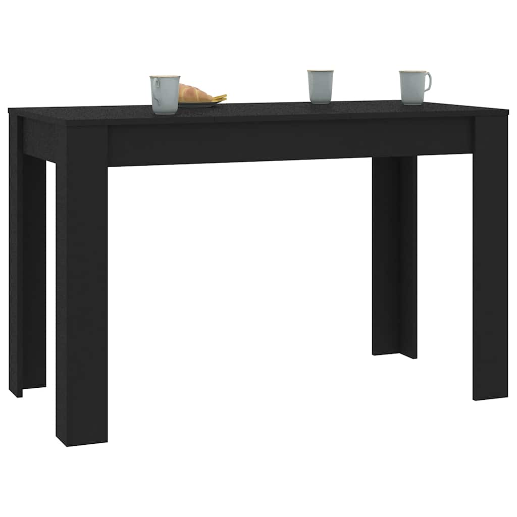 Τραπεζαρία Μαύρη 120 x 60 x 76 εκ. από Επεξ. Ξύλο - Pakobazaar