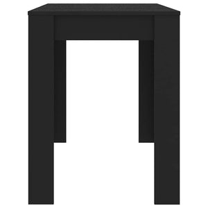 Τραπεζαρία Μαύρη 120 x 60 x 76 εκ. από Επεξ. Ξύλο