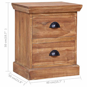 Κομοδίνο 40 x 30 x 50 εκ. από Μασίφ Ξύλο Teak