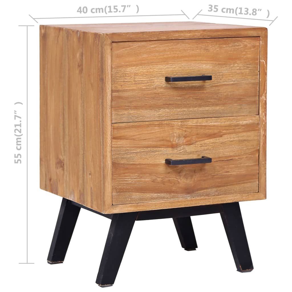 Κομοδίνο 40 x 35 x 55 εκ. από Μασίφ Ξύλο Teak