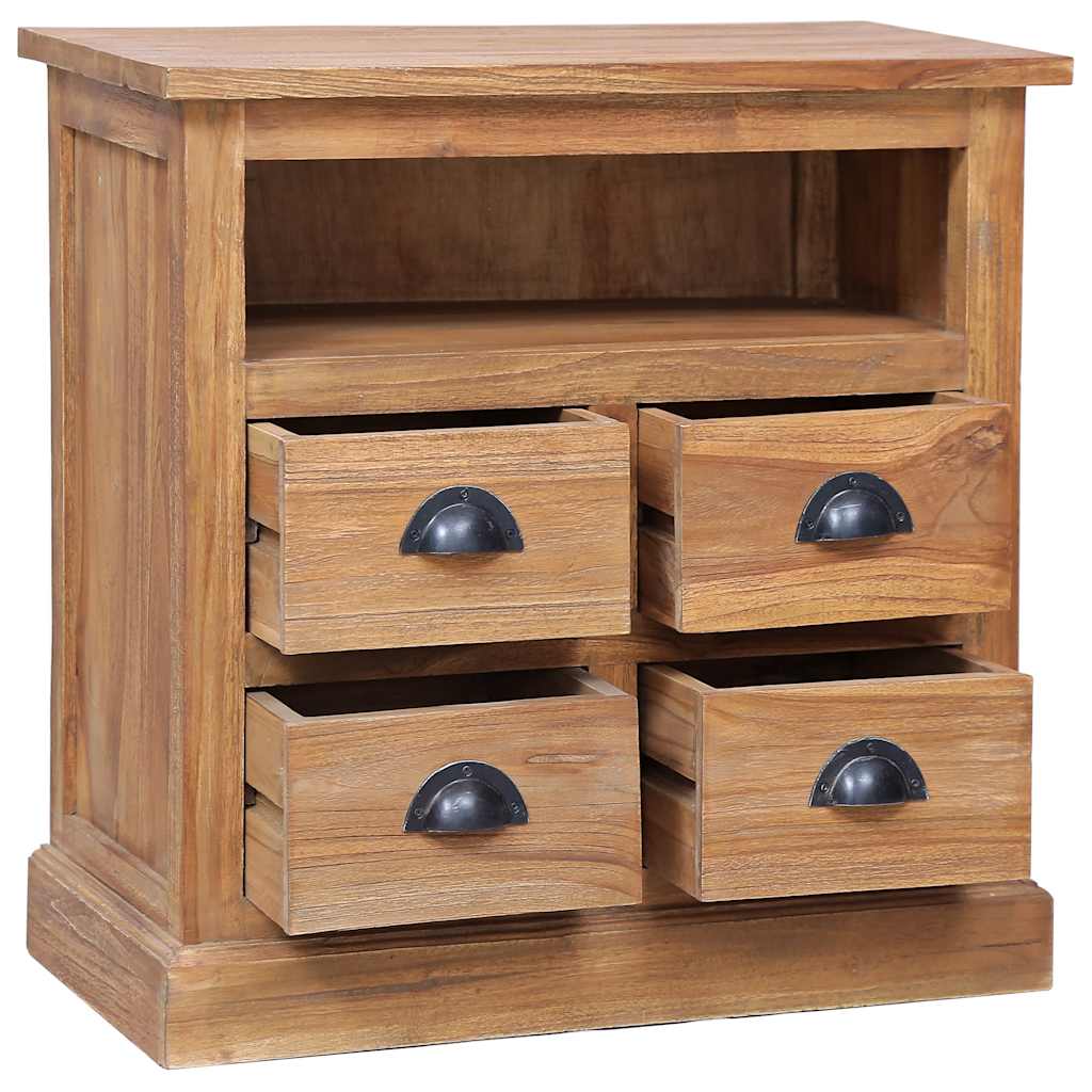 Συρταριέρα με Ράφι 60 x 30 x 60 εκ. από Μασίφ Ξύλο Teak - PAKOBAZAAR