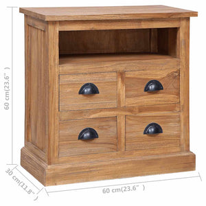 Συρταριέρα με Ράφι 60 x 30 x 60 εκ. από Μασίφ Ξύλο Teak - PAKOBAZAAR
