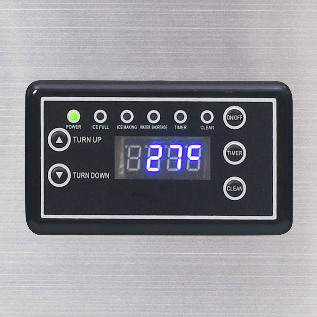 Μηχάνημα πάγου σε κύβους με πόρτα Ασημί 43 x 40 x 71 εκ. - Pakobazaar