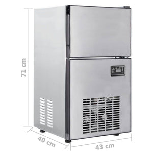 Μηχάνημα πάγου σε κύβους με πόρτα Ασημί 43 x 40 x 71 εκ. - Pakobazaar