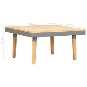Τραπεζάκι Σαλονιού Κήπου 60 x 60 x 31,5 εκ. Μασίφ Ξύλο Ακακίας