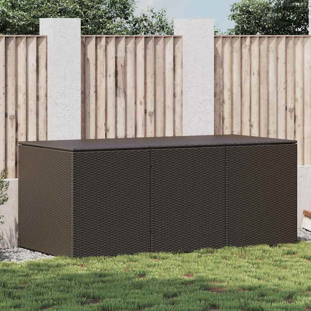 Κουτί Αποθήκευσης Κήπου Καφέ 180x90x70 εκ. από Συνθετικό Ρατάν