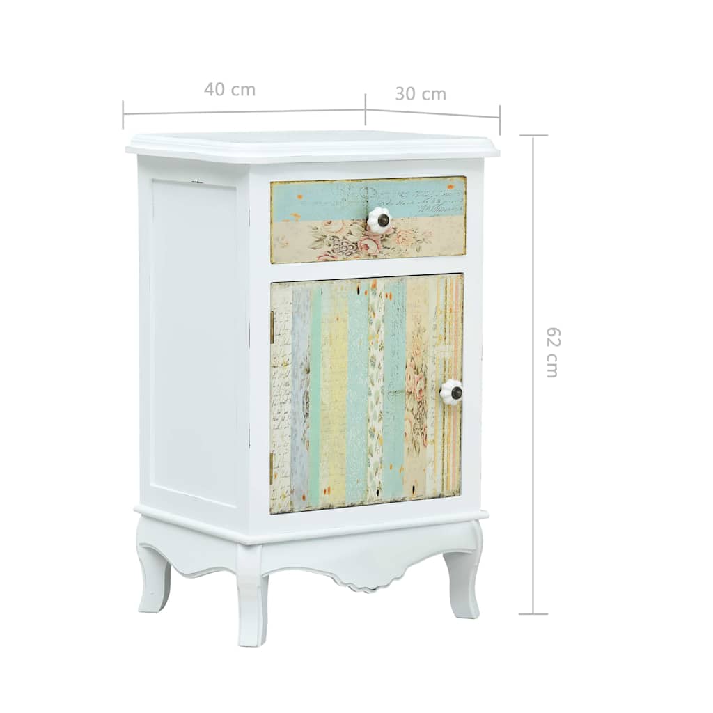 Κομοδίνο Λευκό 43 x 30 x 62 εκ. από MDF - Pakobazaar