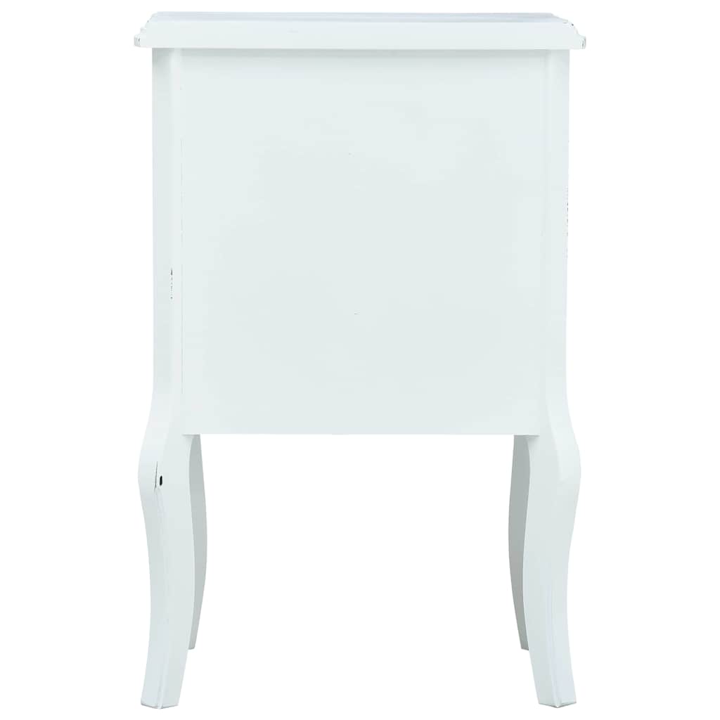 Κομοδίνο Λευκό / Καφέ 43 x 32 x 65 εκ. από MDF