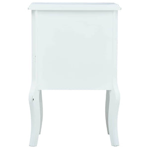 Κομοδίνο Λευκό / Καφέ 43 x 32 x 65 εκ. από MDF
