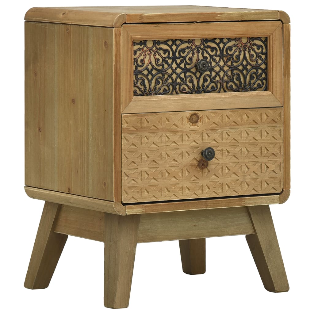 Κομοδίνο Καφέ 37 x 30 x 51 εκ. Ξύλινο - Pakobazaar