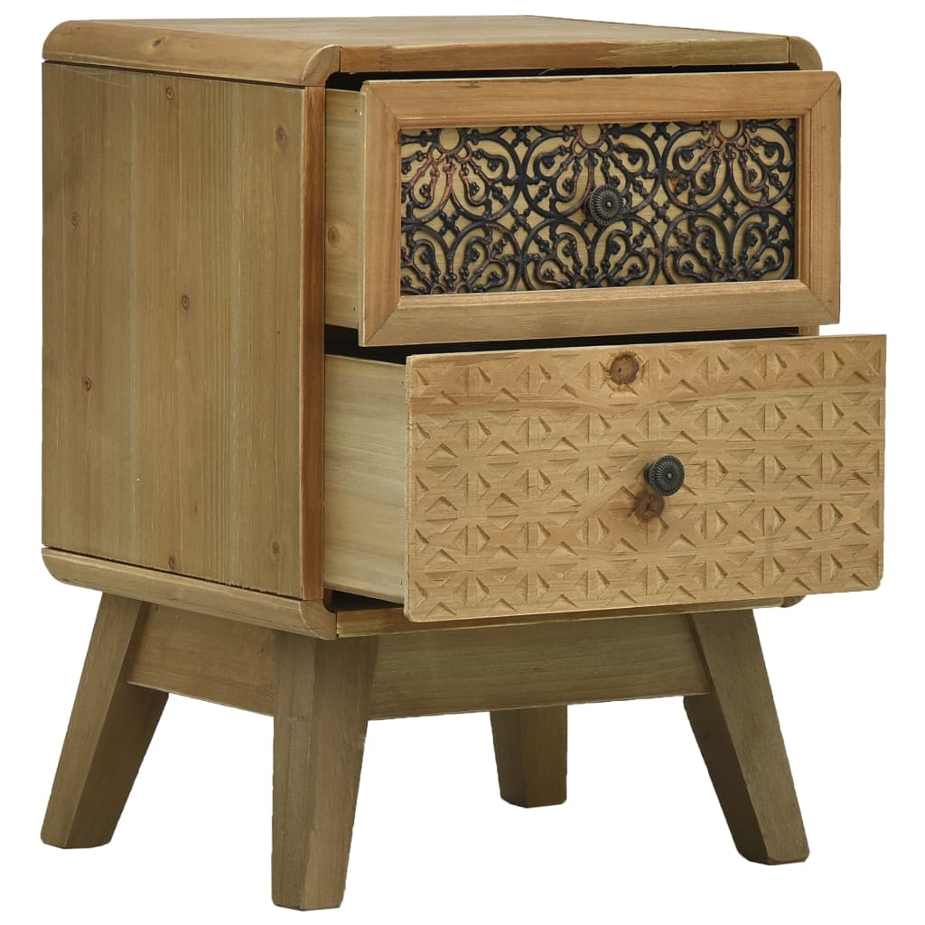 Κομοδίνο Καφέ 37 x 30 x 51 εκ. Ξύλινο - Pakobazaar