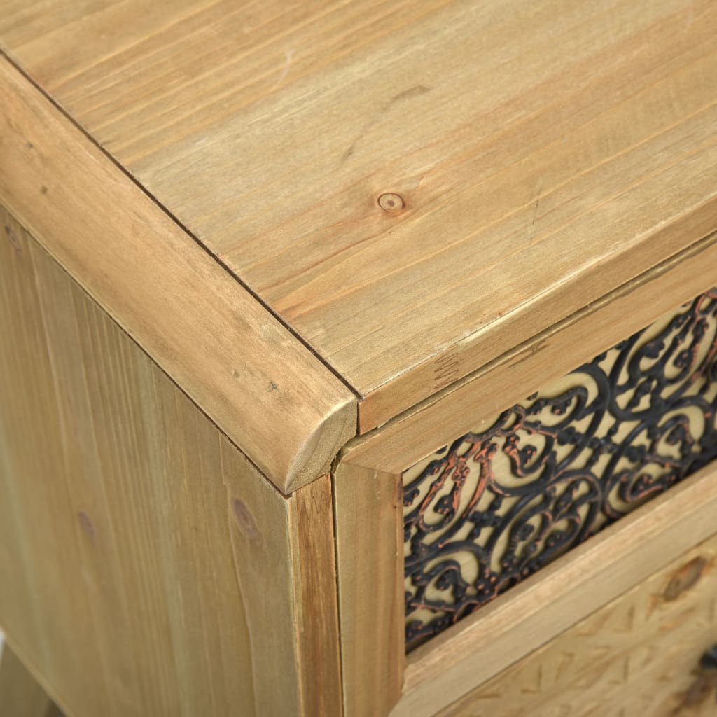 Κομοδίνο Καφέ 37 x 30 x 51 εκ. Ξύλινο - Pakobazaar
