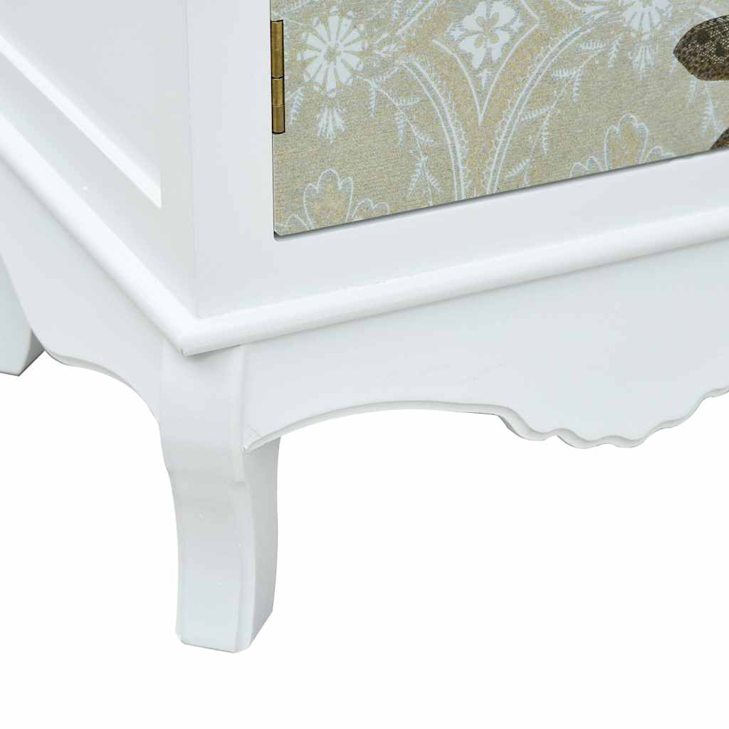 Κομοδίνο Λευκό / Γκρι 40 x 30 x 62 εκ. από MDF