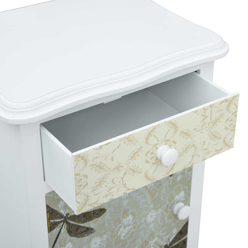Κομοδίνο Λευκό / Γκρι 40 x 30 x 62 εκ. από MDF