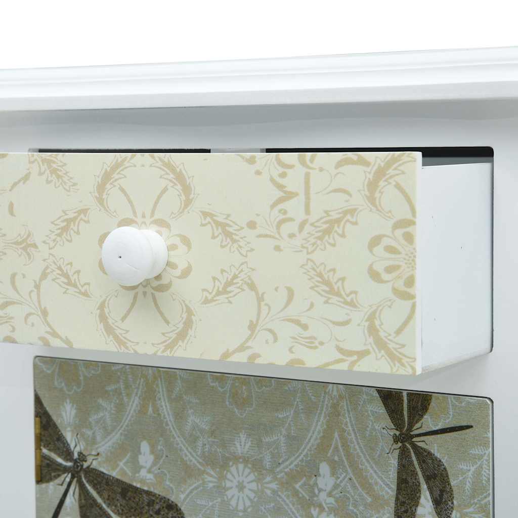 Κομοδίνο Λευκό / Γκρι 40 x 30 x 62 εκ. από MDF