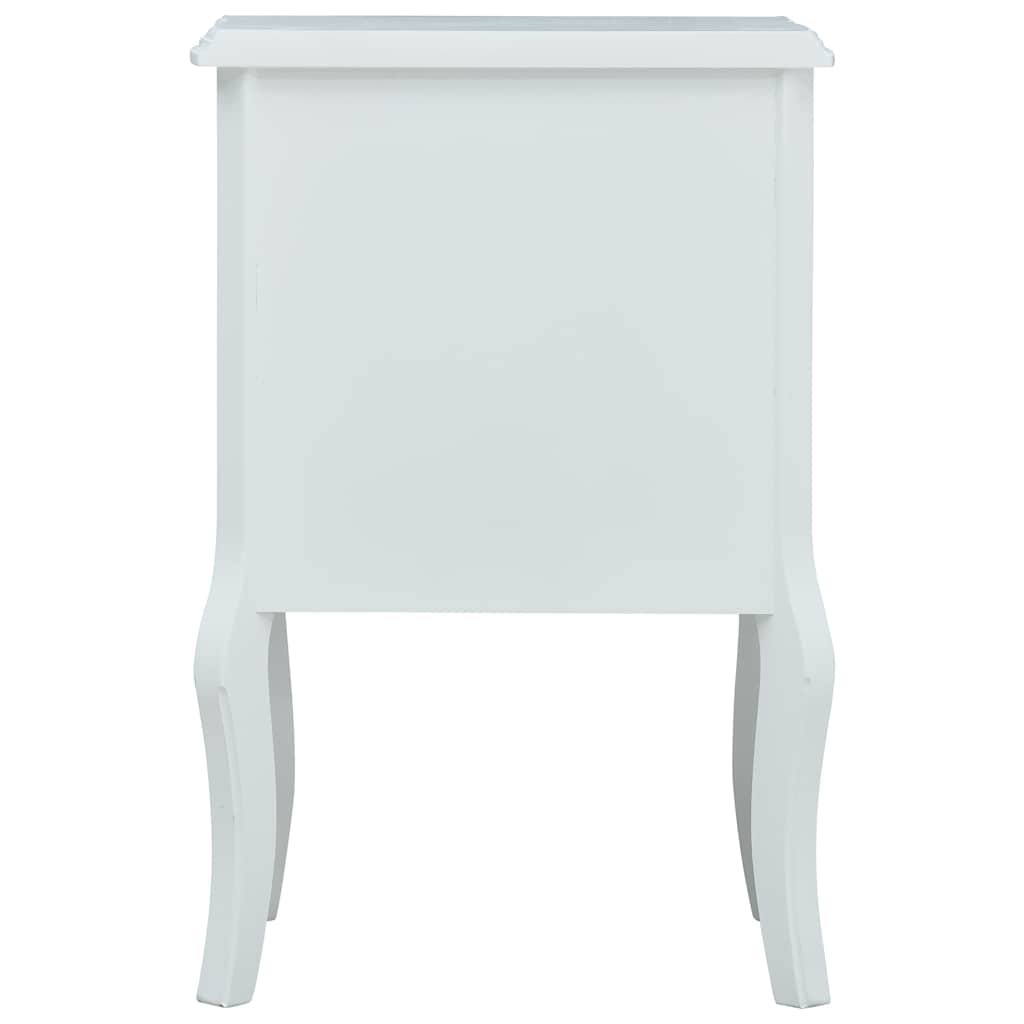 Κομοδίνο Λευκό & Γκρι 43 x 32 x 65 εκ. από MDF