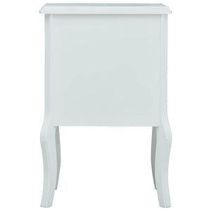 Κομοδίνο Λευκό & Γκρι 43 x 32 x 65 εκ. από MDF