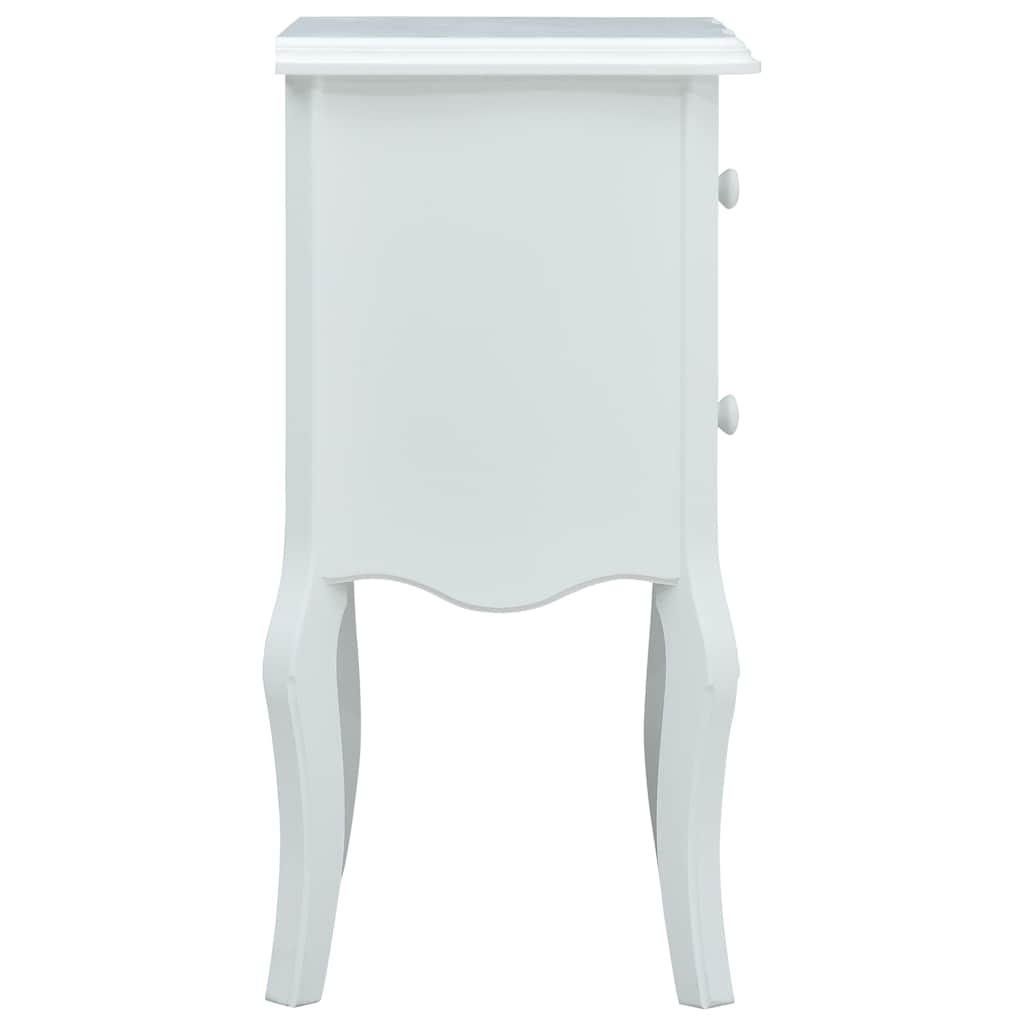 Κομοδίνο Λευκό & Γκρι 43 x 32 x 65 εκ. από MDF