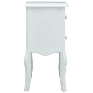 Κομοδίνο Λευκό & Γκρι 43 x 32 x 65 εκ. από MDF