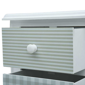 Κομοδίνο Λευκό & Γκρι 43 x 32 x 65 εκ. από MDF