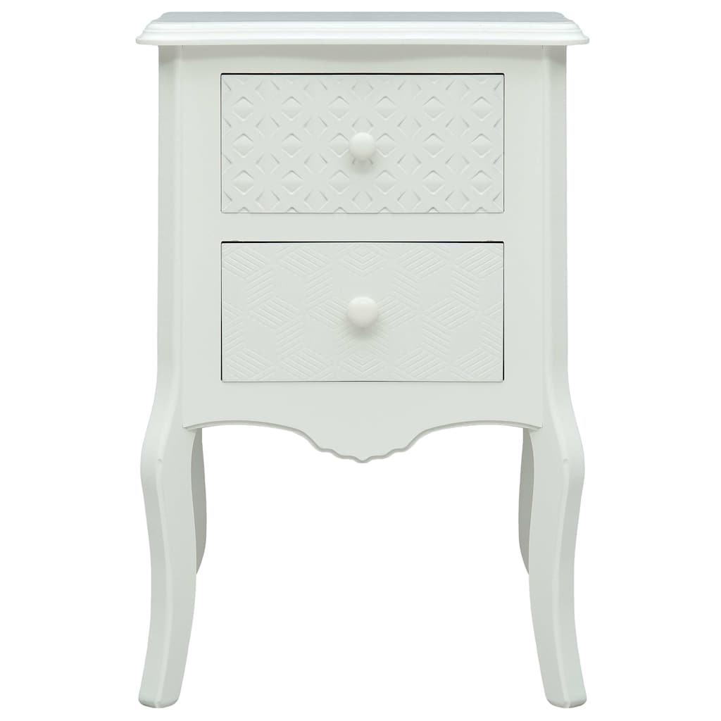 Κομοδίνο Λευκό 43 x 32 x 65 εκ. από MDF
