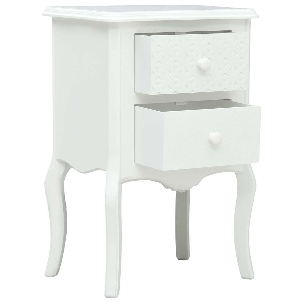 Κομοδίνο Λευκό 43 x 32 x 65 εκ. από MDF
