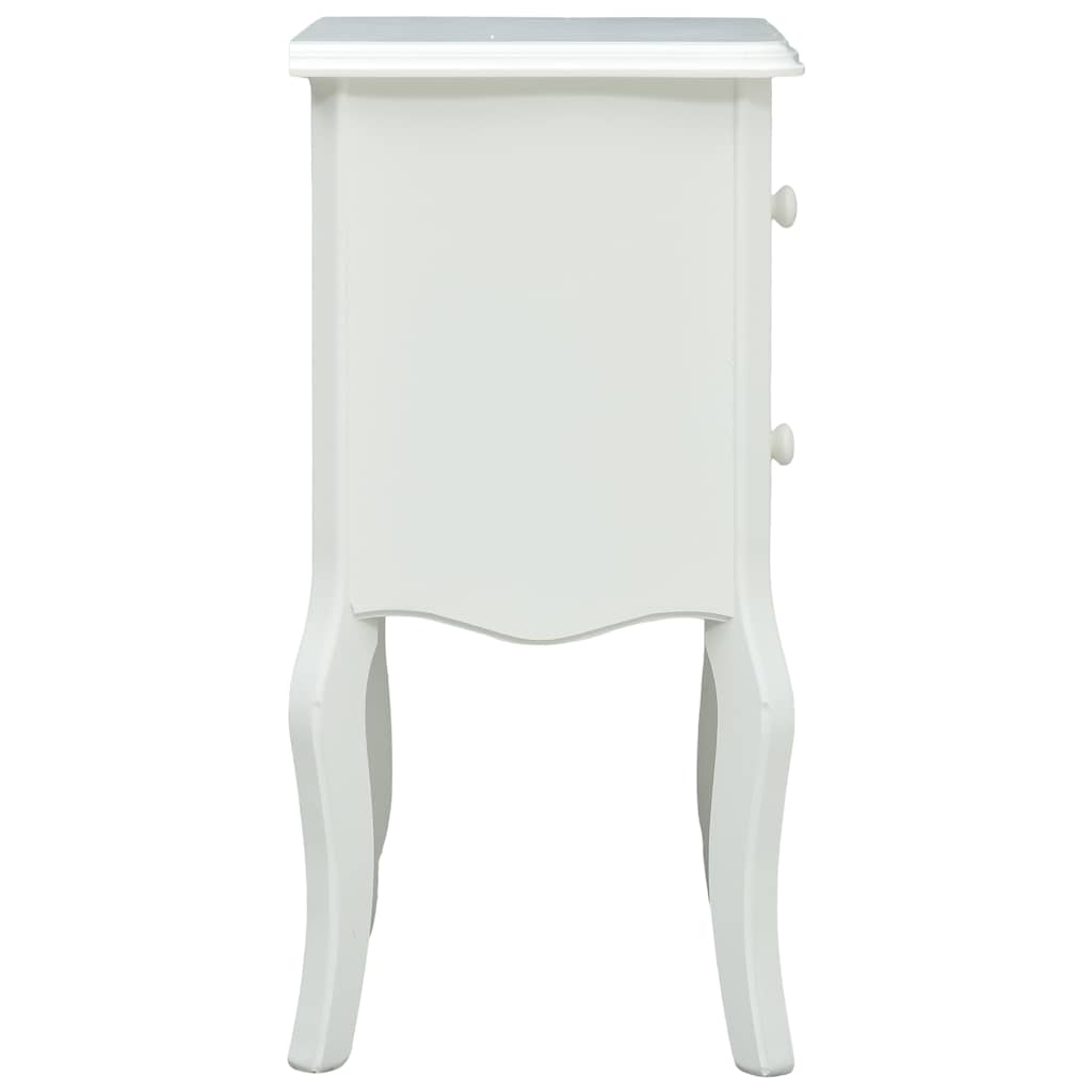Κομοδίνο Λευκό 43 x 32 x 65 εκ. από MDF