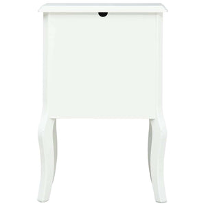 Κομοδίνο Λευκό 43 x 32 x 65 εκ. από MDF