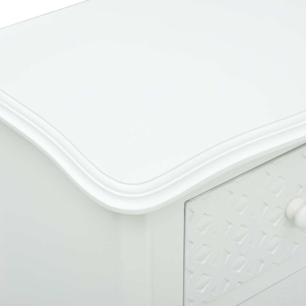 Κομοδίνο Λευκό 43 x 32 x 65 εκ. από MDF