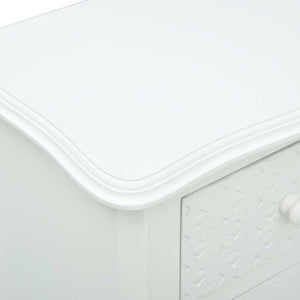Κομοδίνο Λευκό 43 x 32 x 65 εκ. από MDF