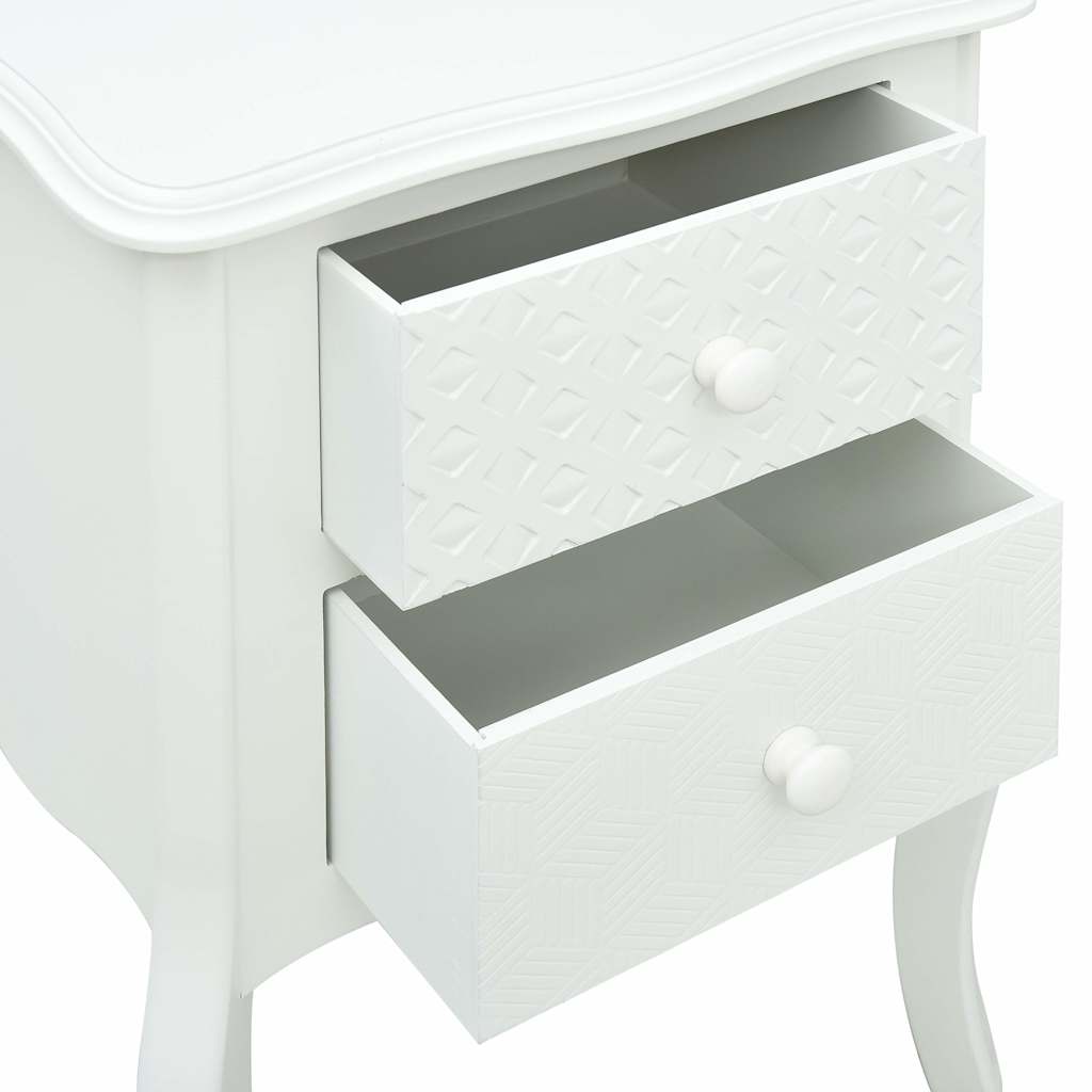 Κομοδίνο Λευκό 43 x 32 x 65 εκ. από MDF