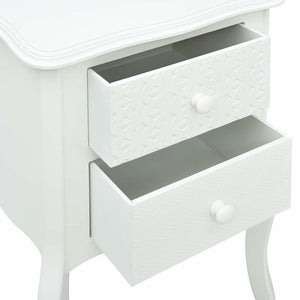 Κομοδίνο Λευκό 43 x 32 x 65 εκ. από MDF