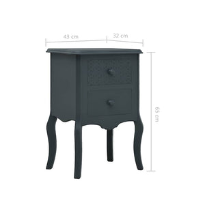 Κομοδίνο Γκρι 43 x 32 x 65 εκ. από MDF