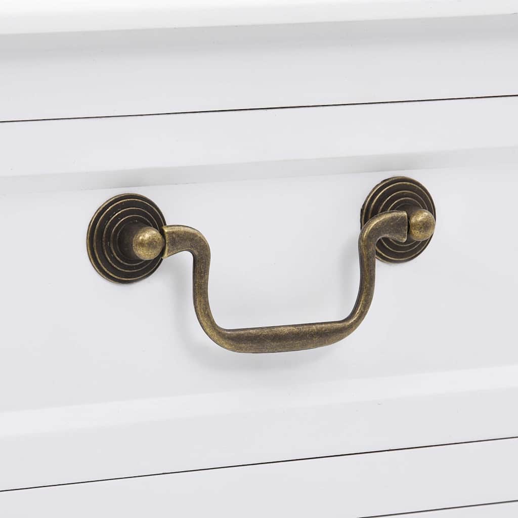 Κομοδίνο Λευκό 40 x 30 x 50 εκ. από Ξύλο Παυλώνιας