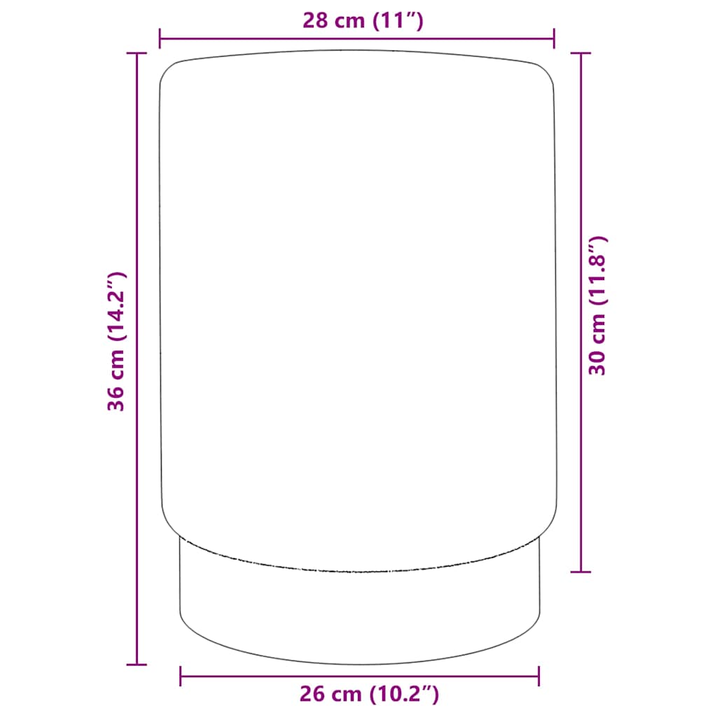 Σκαμπό Μοβ / Χρυσό Βελούδινο 28 x 36 cm - PAKOBAZAAR