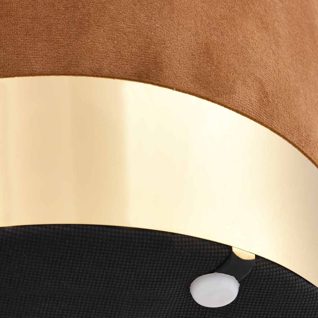 Σκαμπό Καφέ / Χρυσό Βελούδινο 28 x 36 cm - PAKOBAZAAR