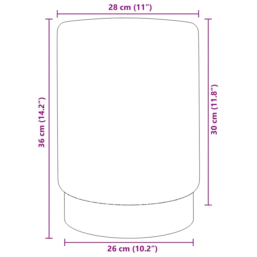 Σκαμπό Καφέ / Χρυσό Βελούδινο 28 x 36 cm - PAKOBAZAAR