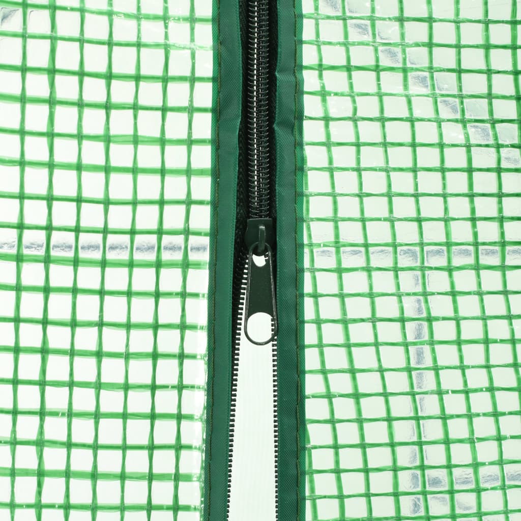 Θερμοκήπιο Walk-in με 12 Ράφια 143 x 214 x 196 εκ. Ατσάλινο - Pakobazaar