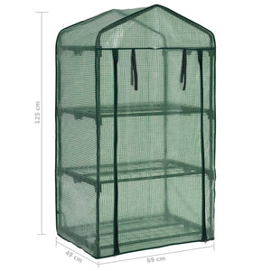 Μίνι Θερμοκήπιο με 3 Ράφια 69 x 49 x 125 εκ. - Pakobazaar